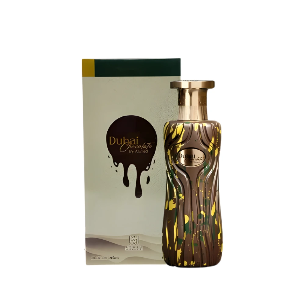 Dubai Chocolate Perfume by ahmed al maghribi box